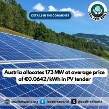 Austria allocates 173 MW at average price of €0.0642/kWh in PV tender